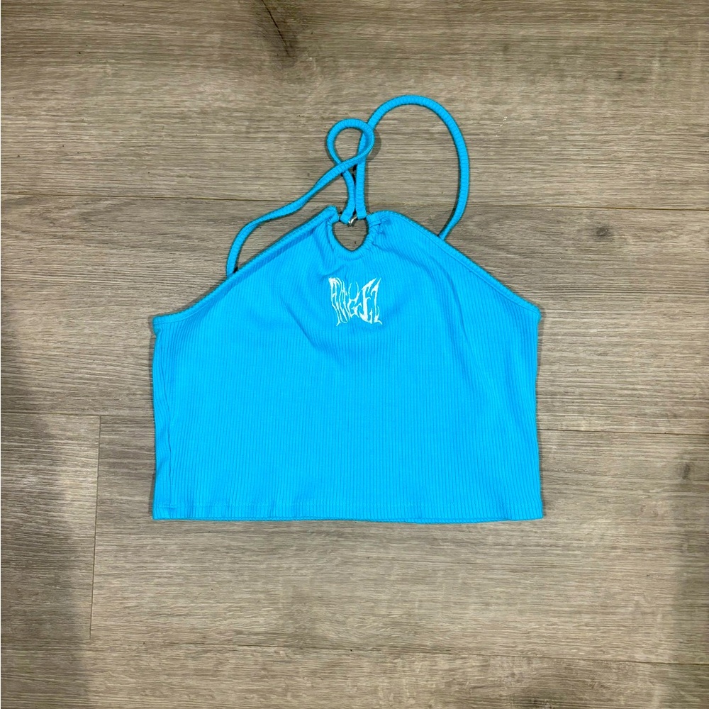 Blue Forever 21 Y2K Halter Top